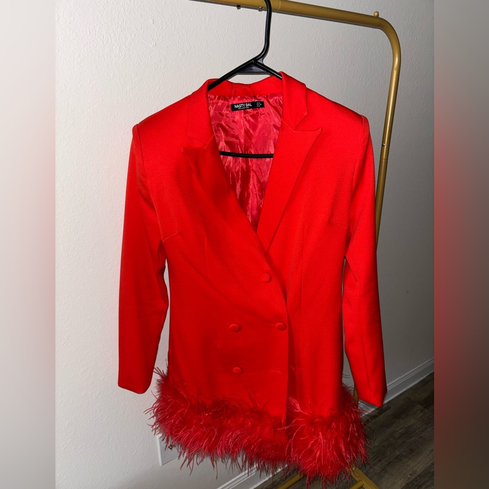 Nasty Gal Feather Dress